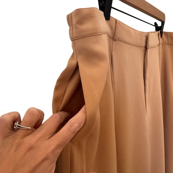 NWT ABLE Claire Crepe Wide Leg Pant in "Camel" Tan Size 12 - Picture 4 of 15